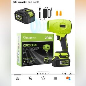 Cordless Leaf Blower - Green with charger